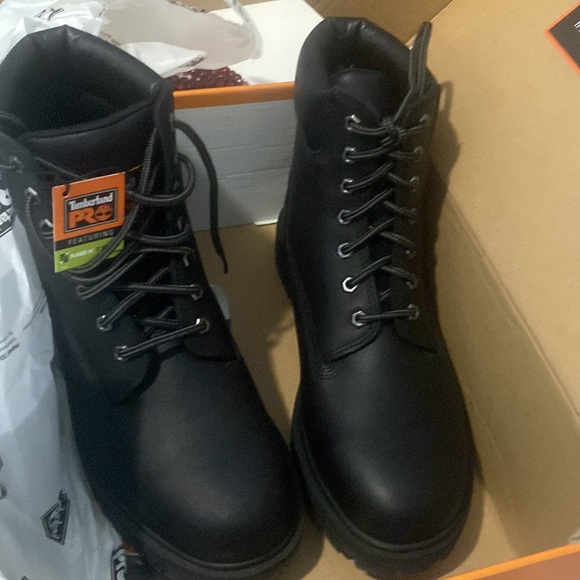 TIMBERLAND PRO STEEL TOE WATERPROOF BOOTS SIZE 9.5 U.S. NWT Brand New - Picture 2 of 6